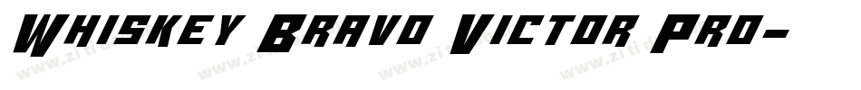 Whiskey Bravo Victor Pro字体转换